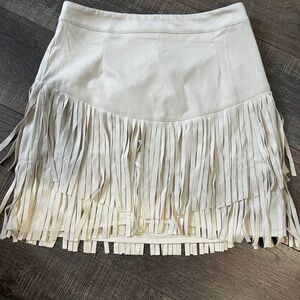 Sincerely Jules suede fringe skirt